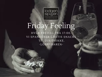 friday feeling i  Hemsedal med gratis snacks til din drikke i lobbybaren