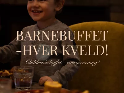 Barnebuffet nytes på Lodgen Spiseri i Hemsedal