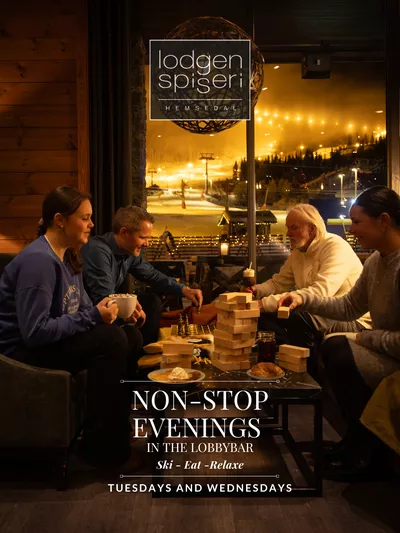 ALLE TIRSDAGER OG ONSDAGER I LOBBYBAREN PÅ LODGEN SPISERI