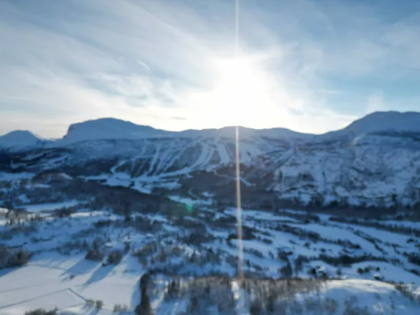 Oversikt bilde i Hemsedal vinter