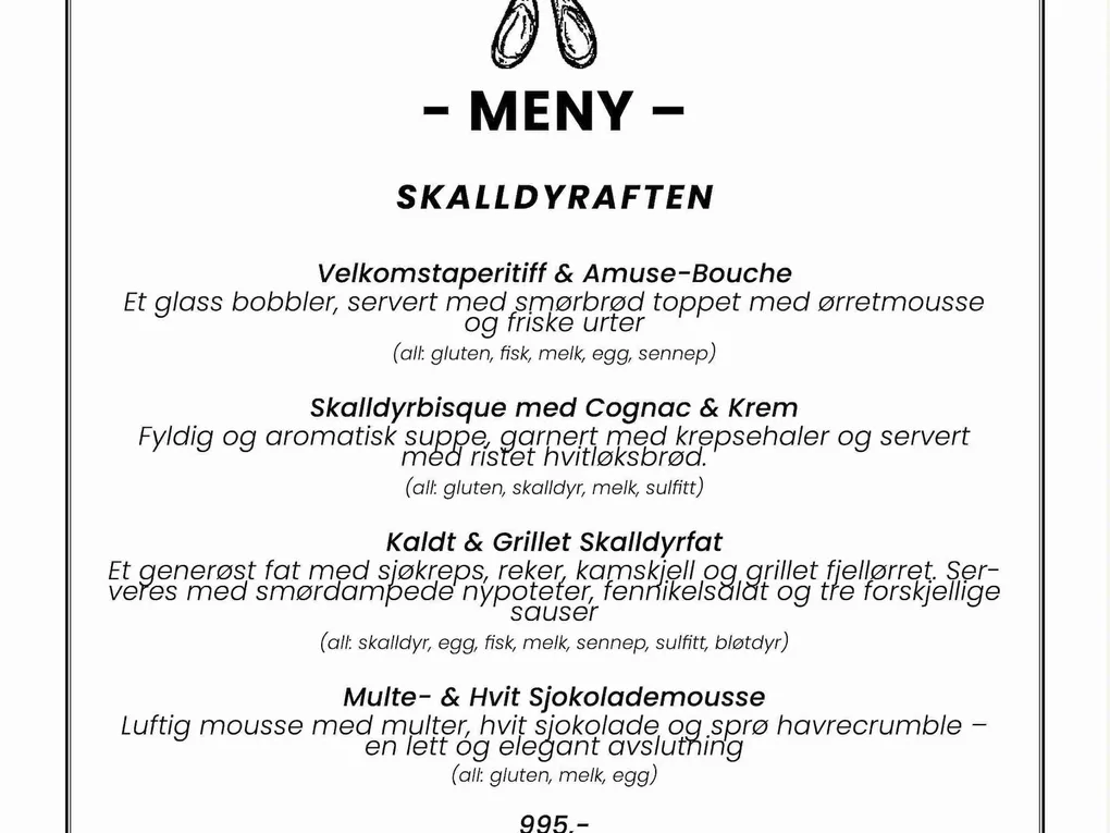 Skalldzraften 2025 menu