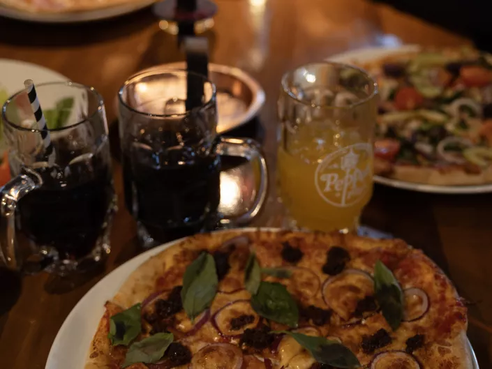 Pizza på Peppes Pizza Hemsedal