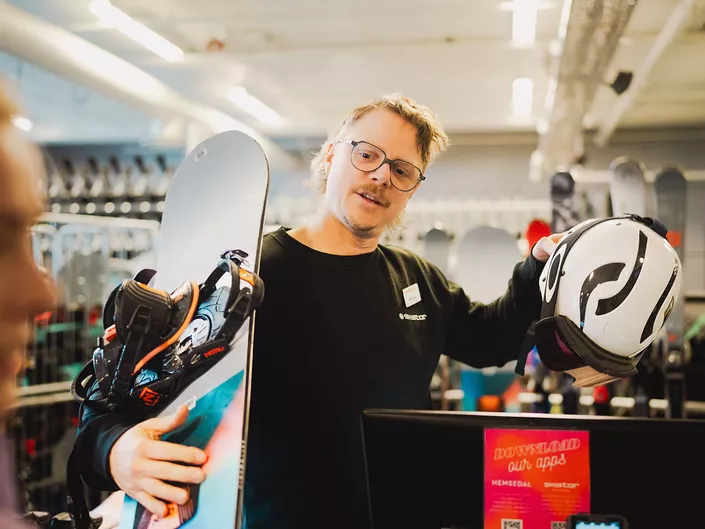 Ski and snowboard rental Hemsedal ski resort Adrian Leversby Visit Norway