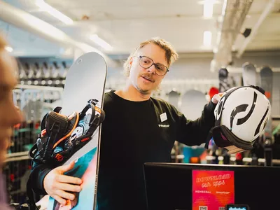Ski and snowboard rental Hemsedal ski resort Adrian Leversby Visit Norway