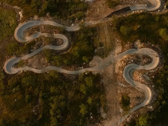 Overblikk av en løype Hemsedal rides tilbyr