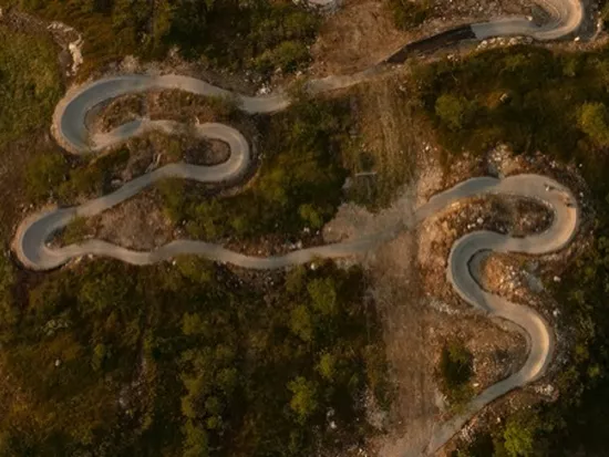 Overblikk av en løype Hemsedal rides tilbyr