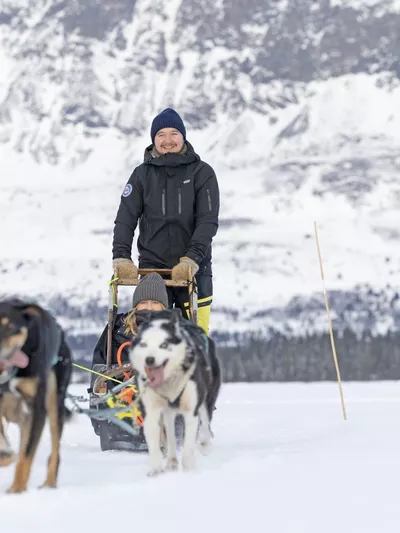 Hundekjøring Hemsedal med Skogshorn bak