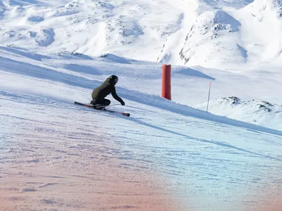 Alpin bakke totten.